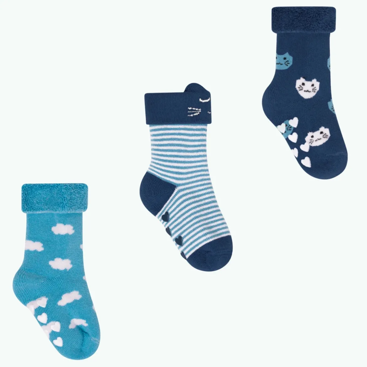 Chaussettes Dans les nuages - Pack de chaussettes bébé - Bleu