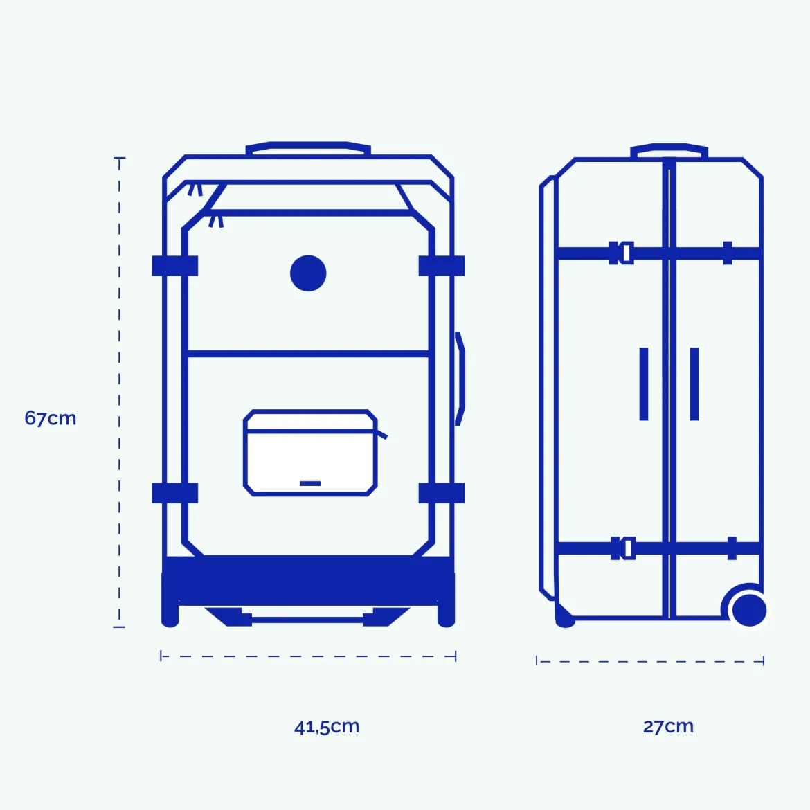 Valise souple 2 roues medium Berlin