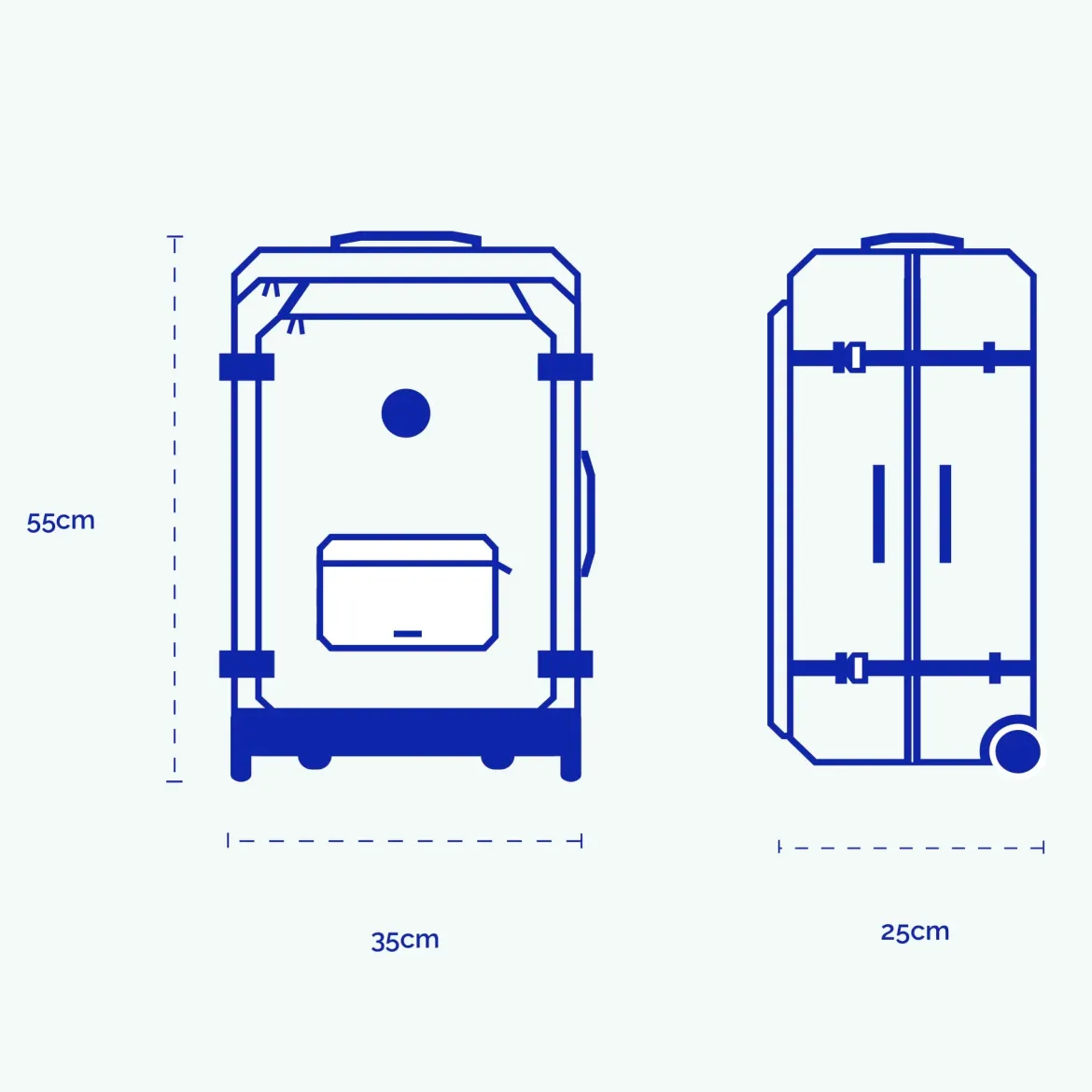 Valise souple 2 roues small Berlin
